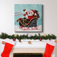 Santa And His Sleigh-Premium Gallery Wrapped Canvas - Ready to Hang