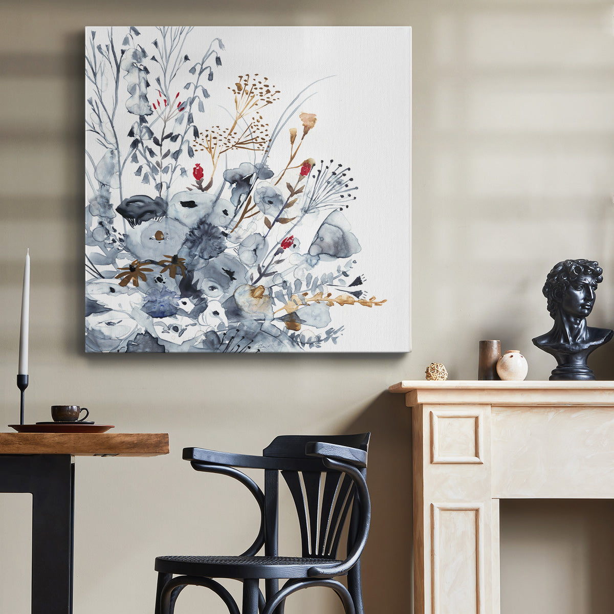 Indigo & Ochre II - Canvas Art Print