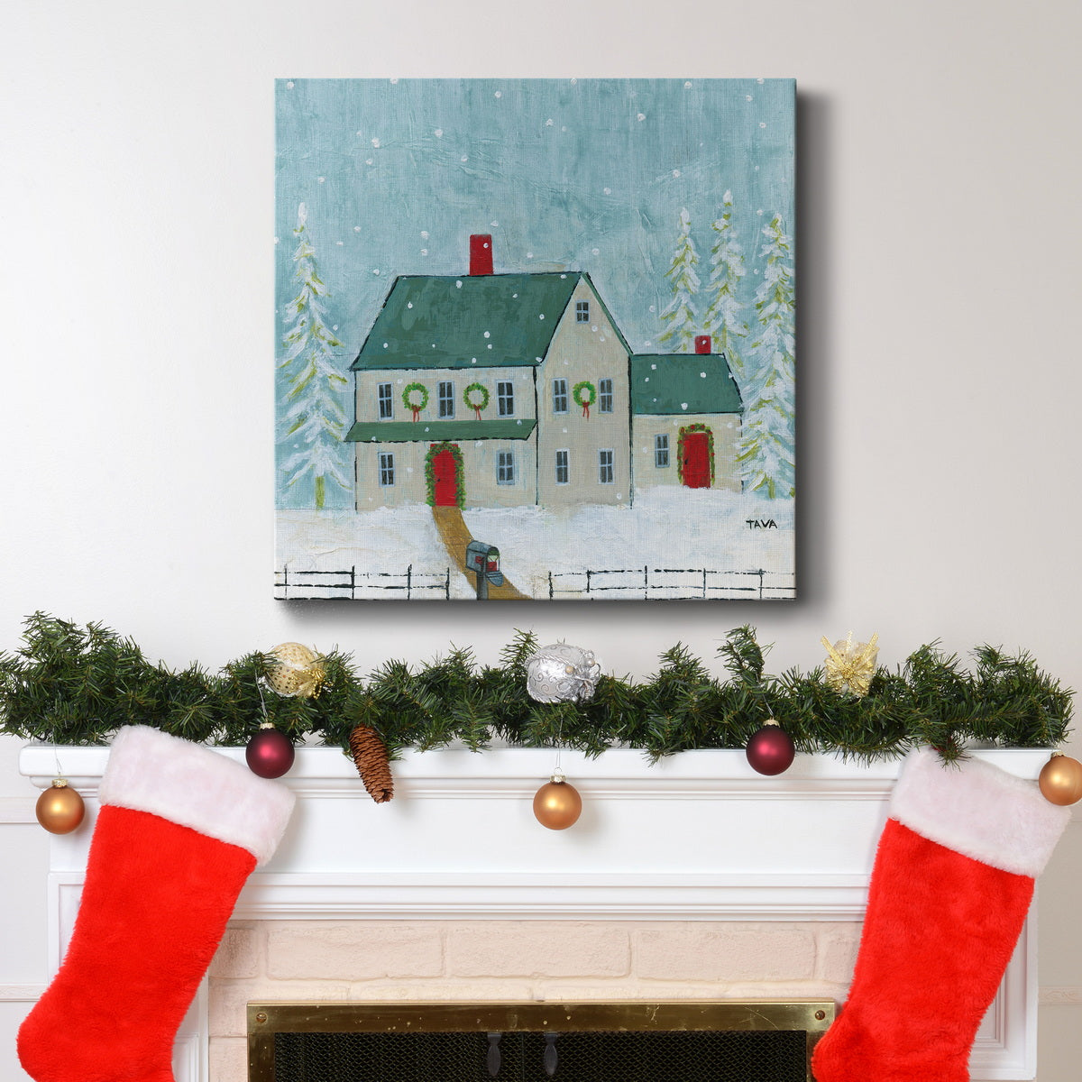 Home For Christmas-Premium Gallery Wrapped Canvas - Ready to Hang