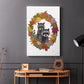 Raccoons Autumn Leaf Wreath - Canvas Art Print