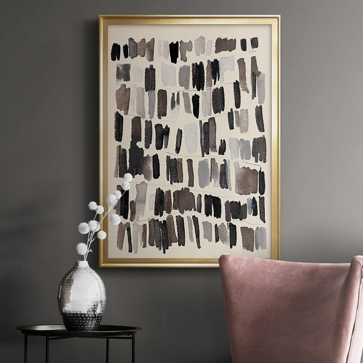 Chalk and Flint IV - Modern Framed Canvas Print