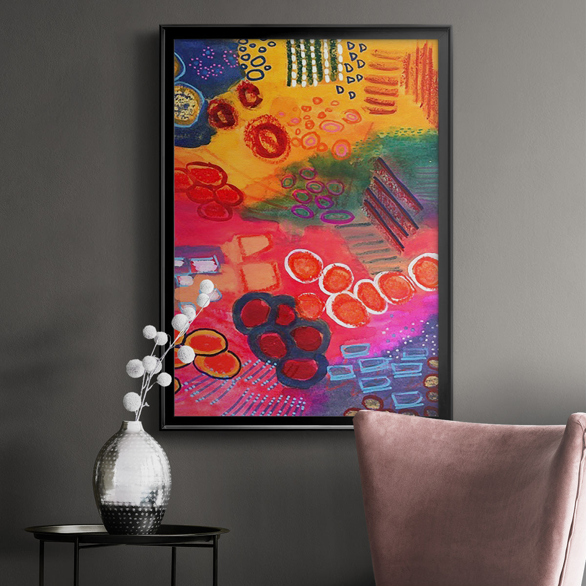 Vivaciously Changing II - Modern Framed Canvas Print