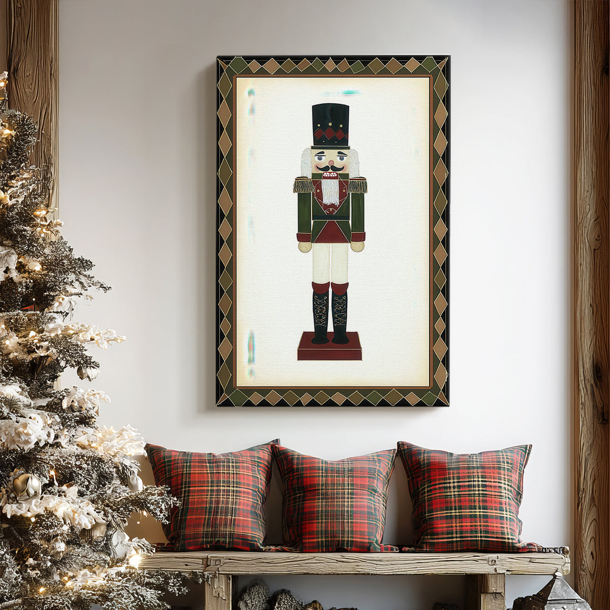 Icicles of Frostlit Village - Canvas Art Print