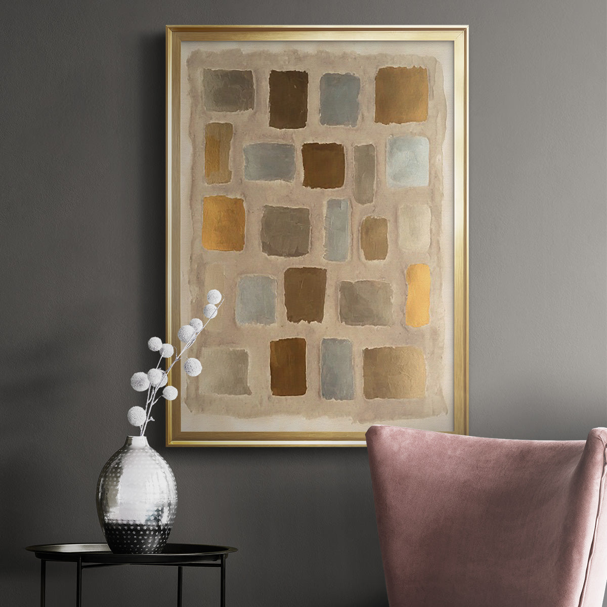 Sand Shaped II - Modern Framed Canvas Print