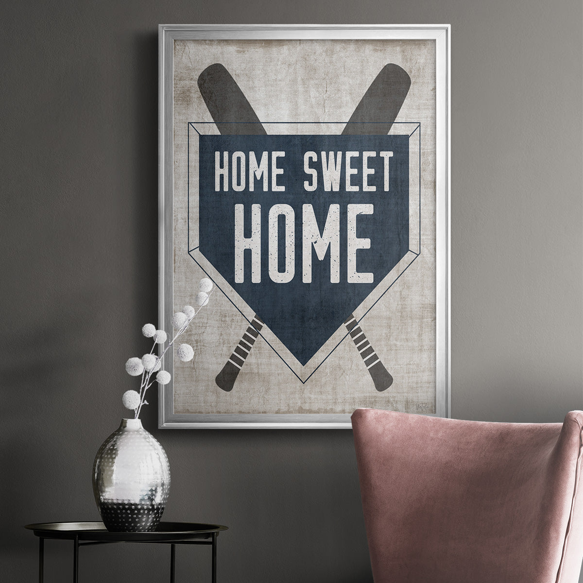 Home Sweet Home Base - Modern Framed Canvas Print