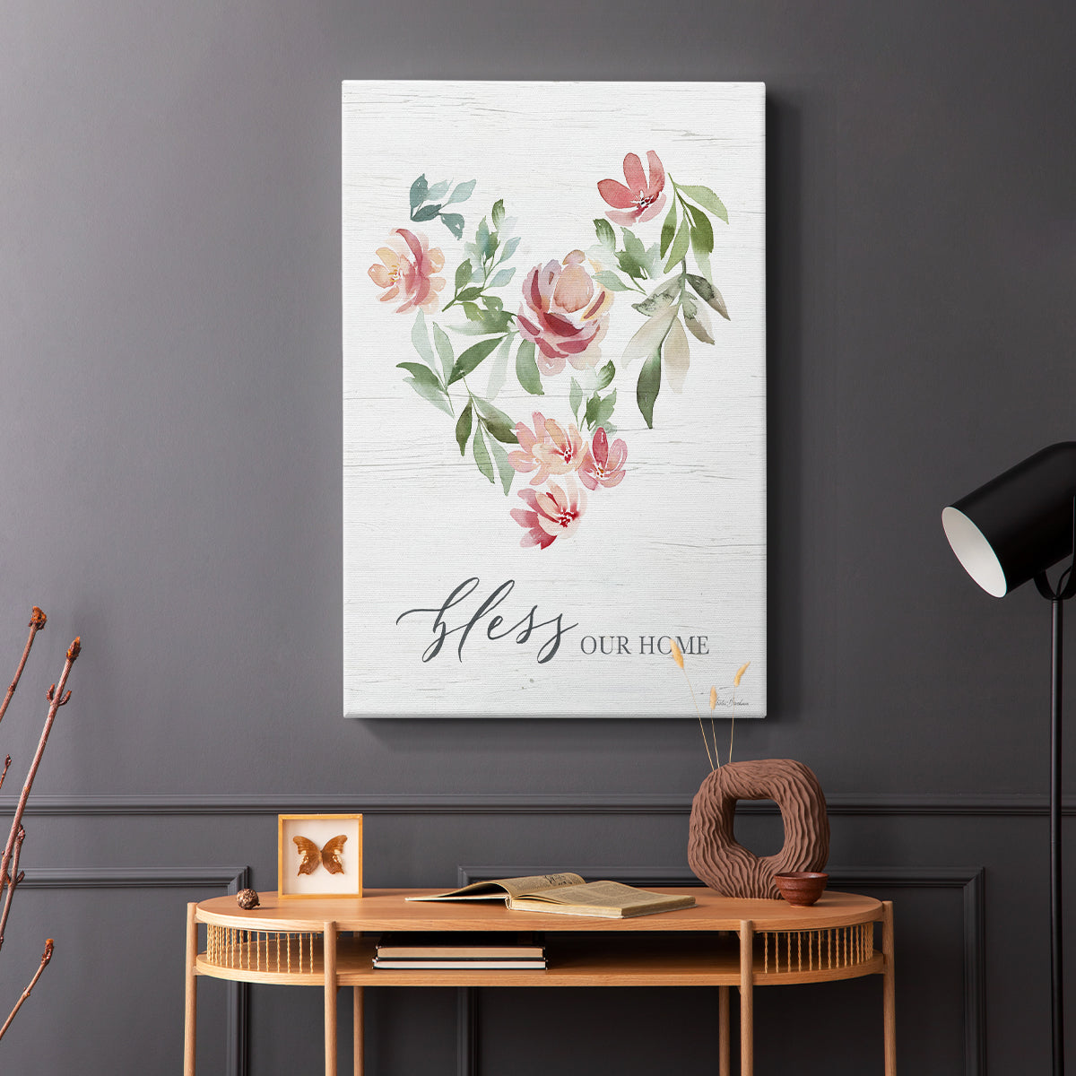 Paradise Floral Heart - Canvas Art Print