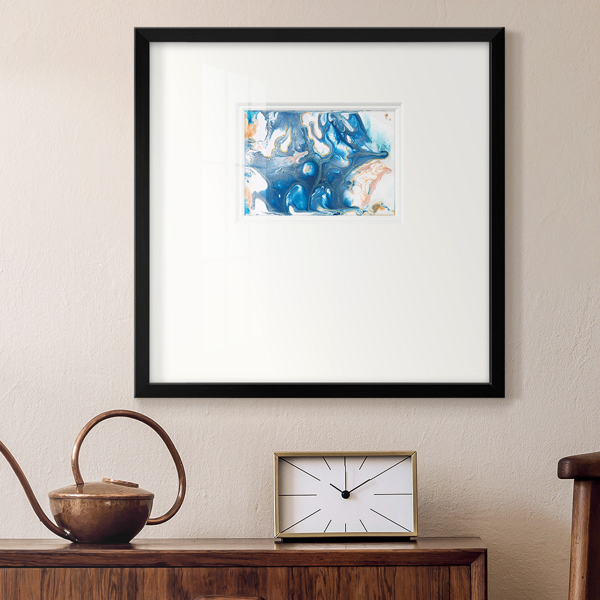 Dancing Blue II Premium Framed Print Double Matboard