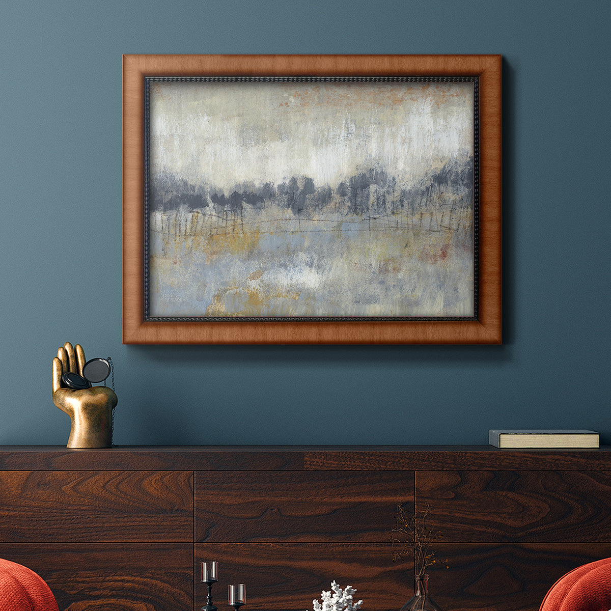 Cool Grey Horizon II Premium Framed Canvas- Ready to Hang