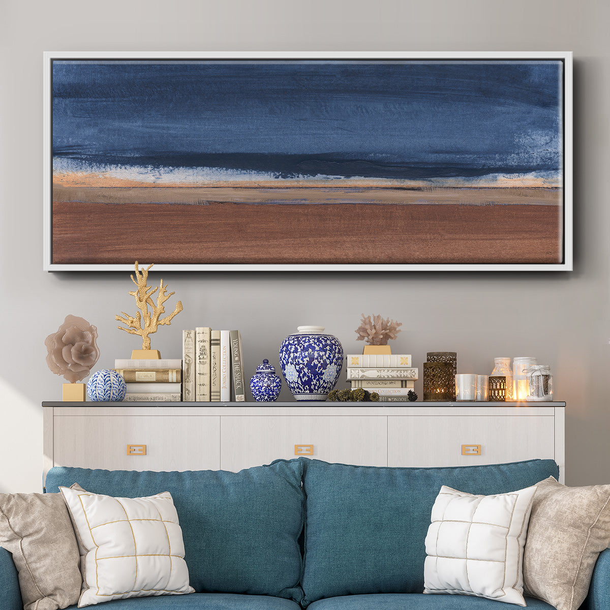 Night Sky - Floater Framed Canvas Print