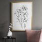 Wild Roses Sketch - Modern Framed Canvas Print