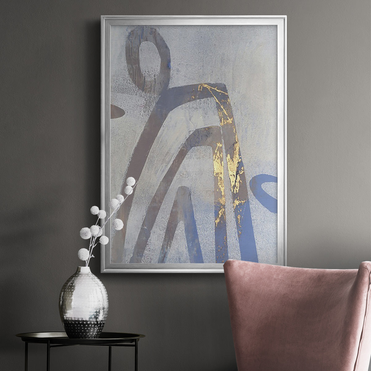 Linx II - Modern Framed Canvas Print