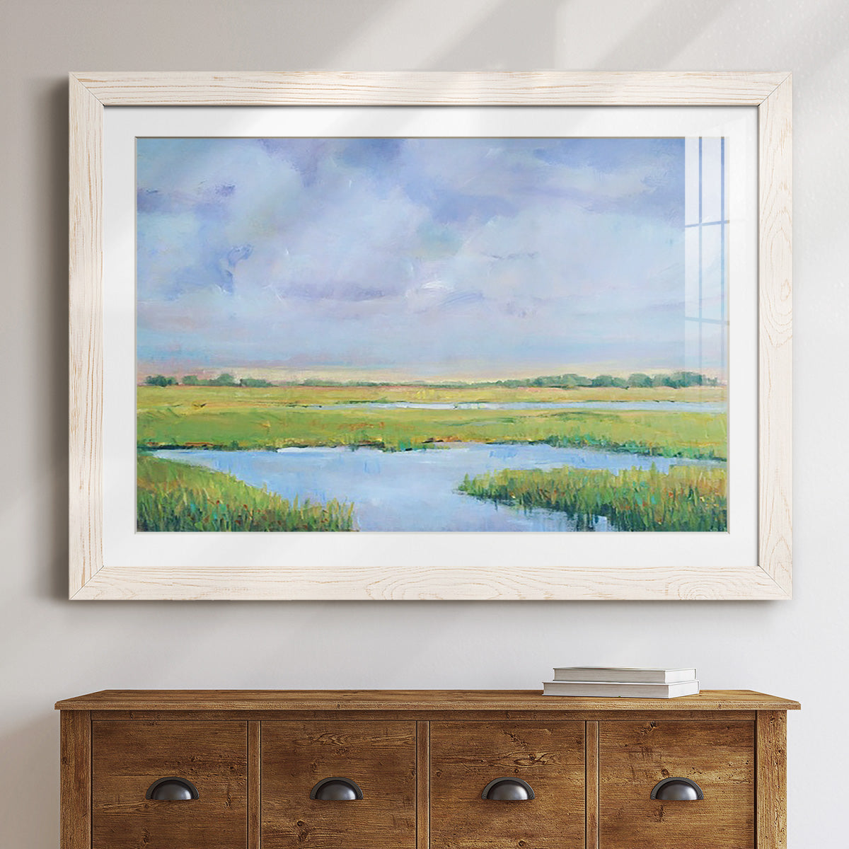 Summer Marsh I - Barnwood Framed Art Print
