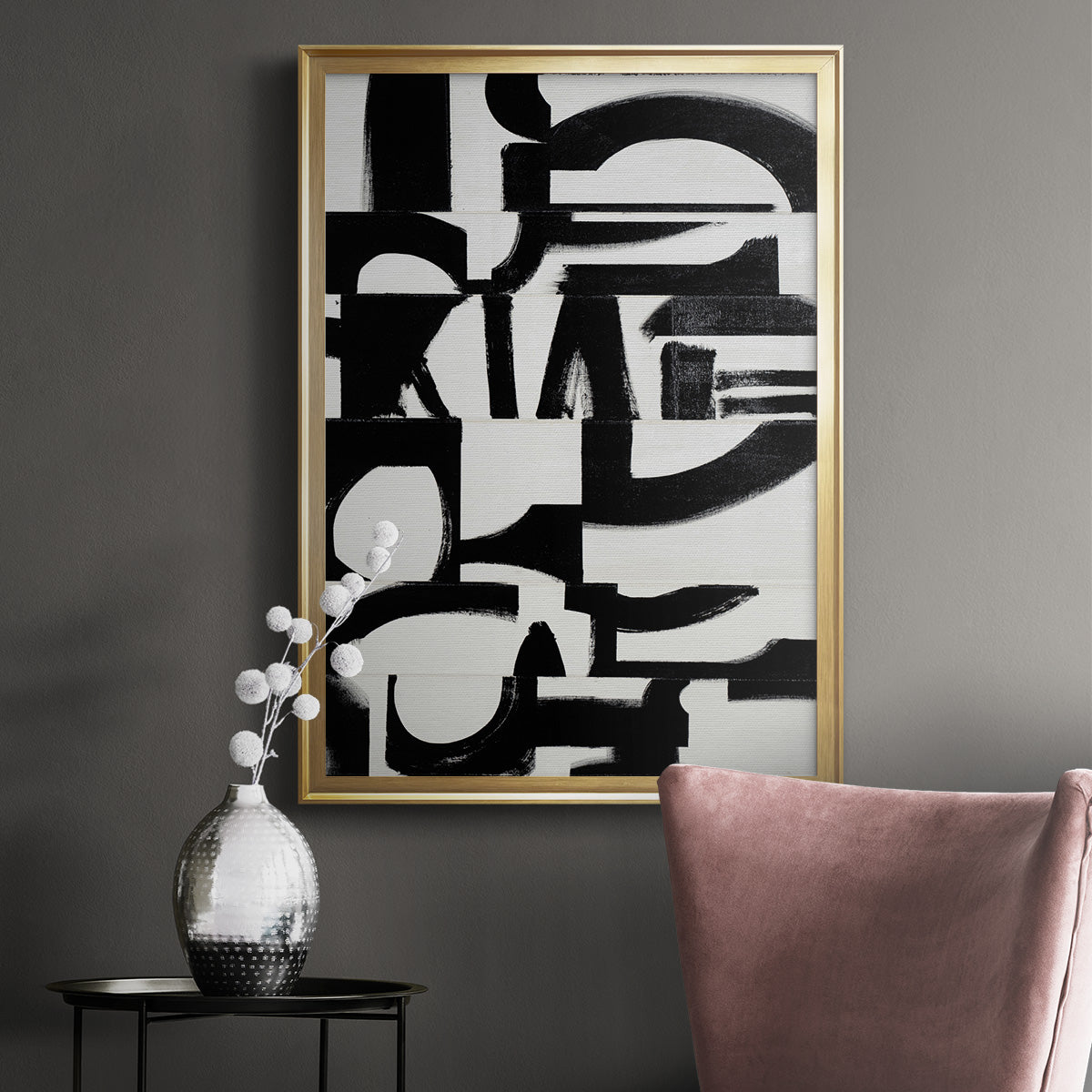 Prosperous Elements V10 - Modern Framed Canvas Print