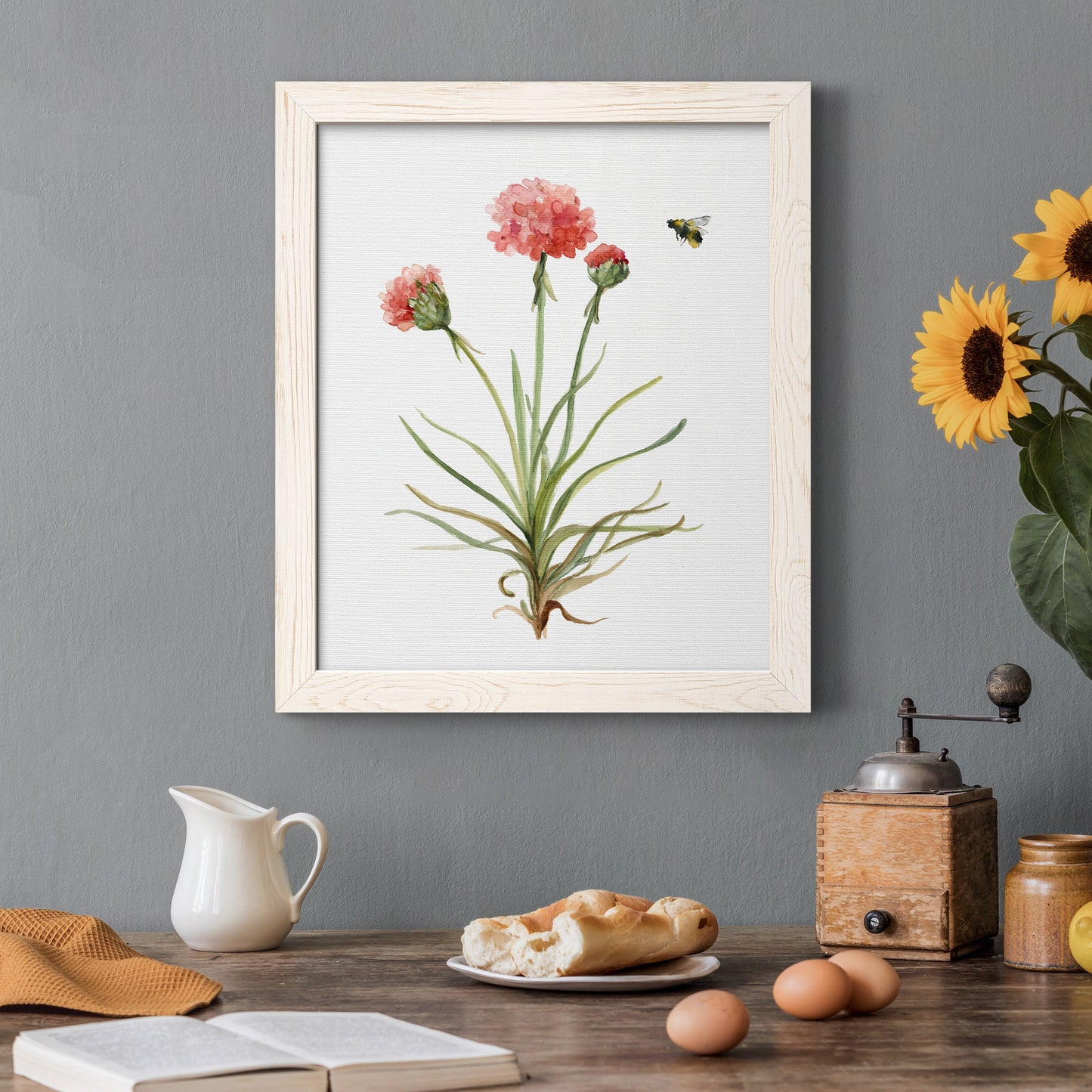 Wildflower Botanical III - Barnwood Framed Canvas Print