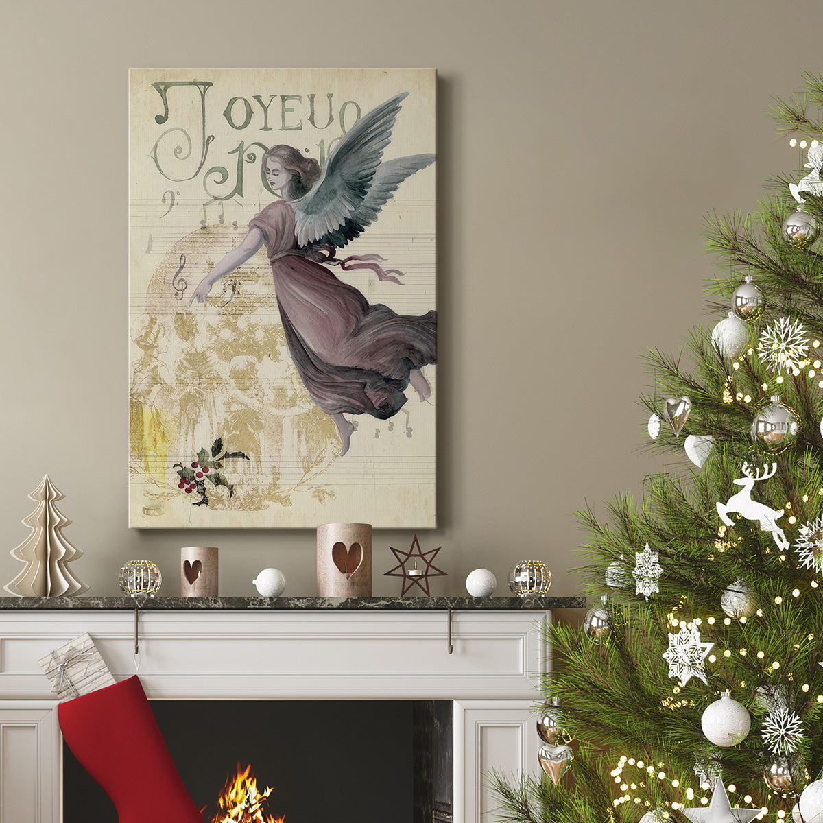 Christmas Greetings Collection B - Gallery Wrapped Canvas