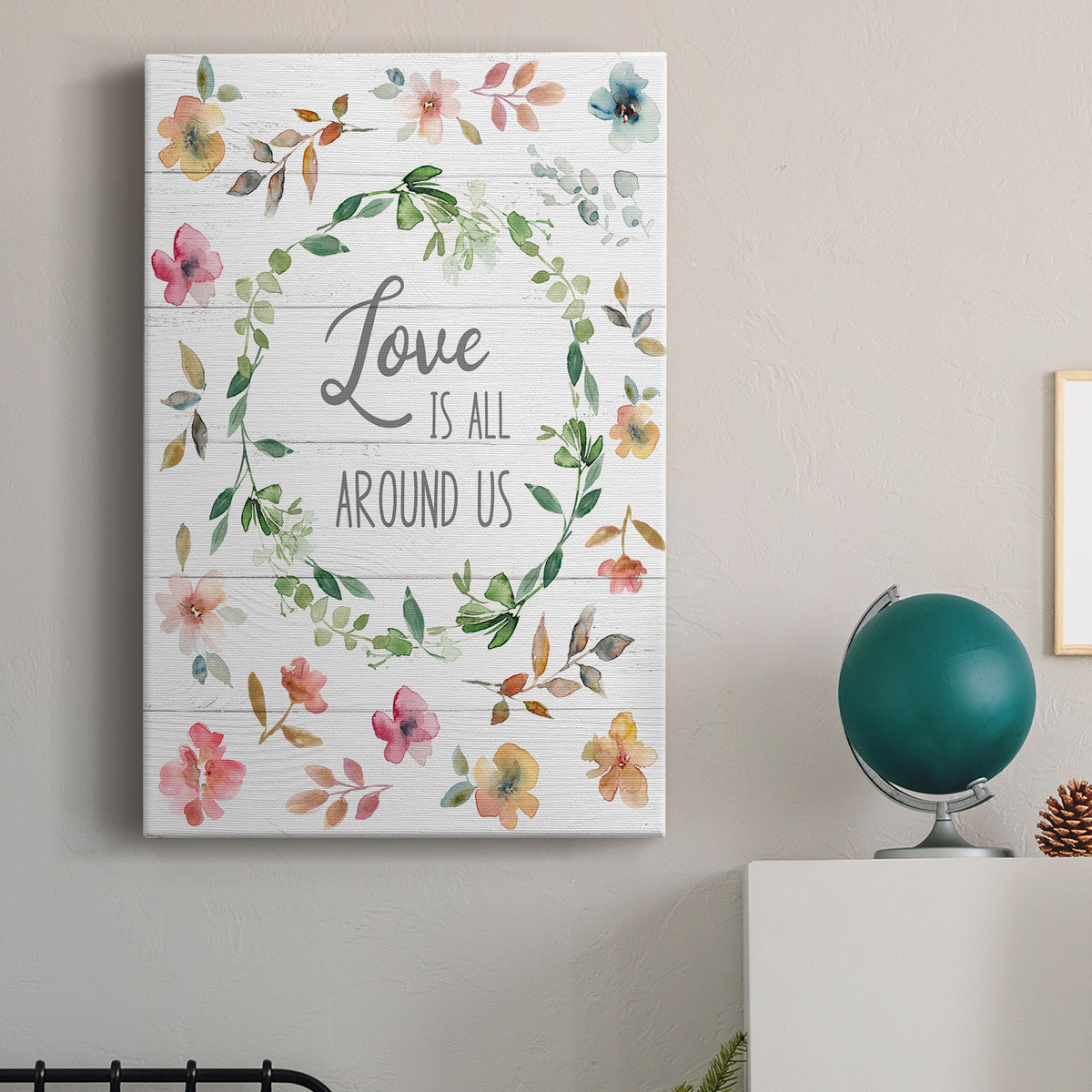 Love is All Around Us Premium Gallery Wrapped Canvas - Ready to Hang