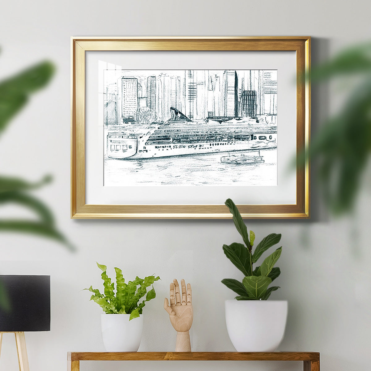 Ferryboats II Premium Framed Print - Ready to Hang