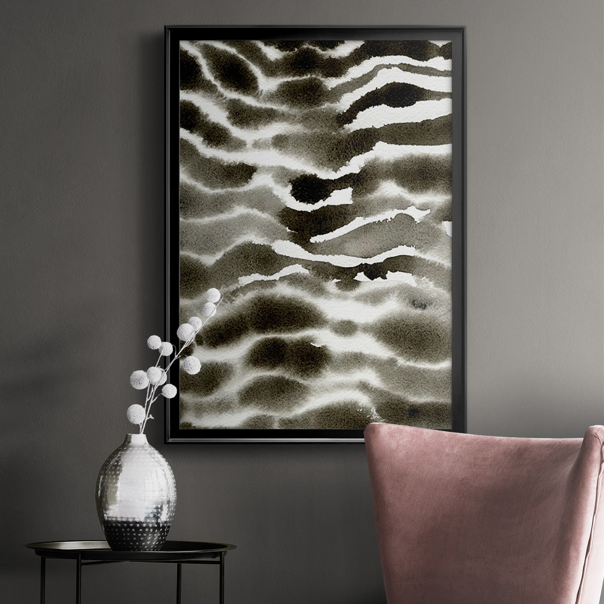 Jungle Stripe II - Modern Framed Canvas Print