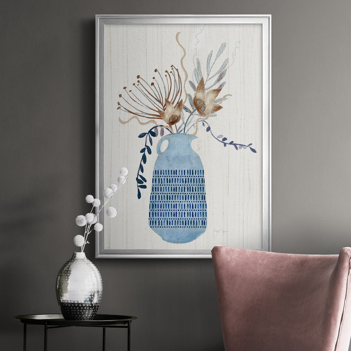 Boho Arrangement I - Modern Framed Canvas Print