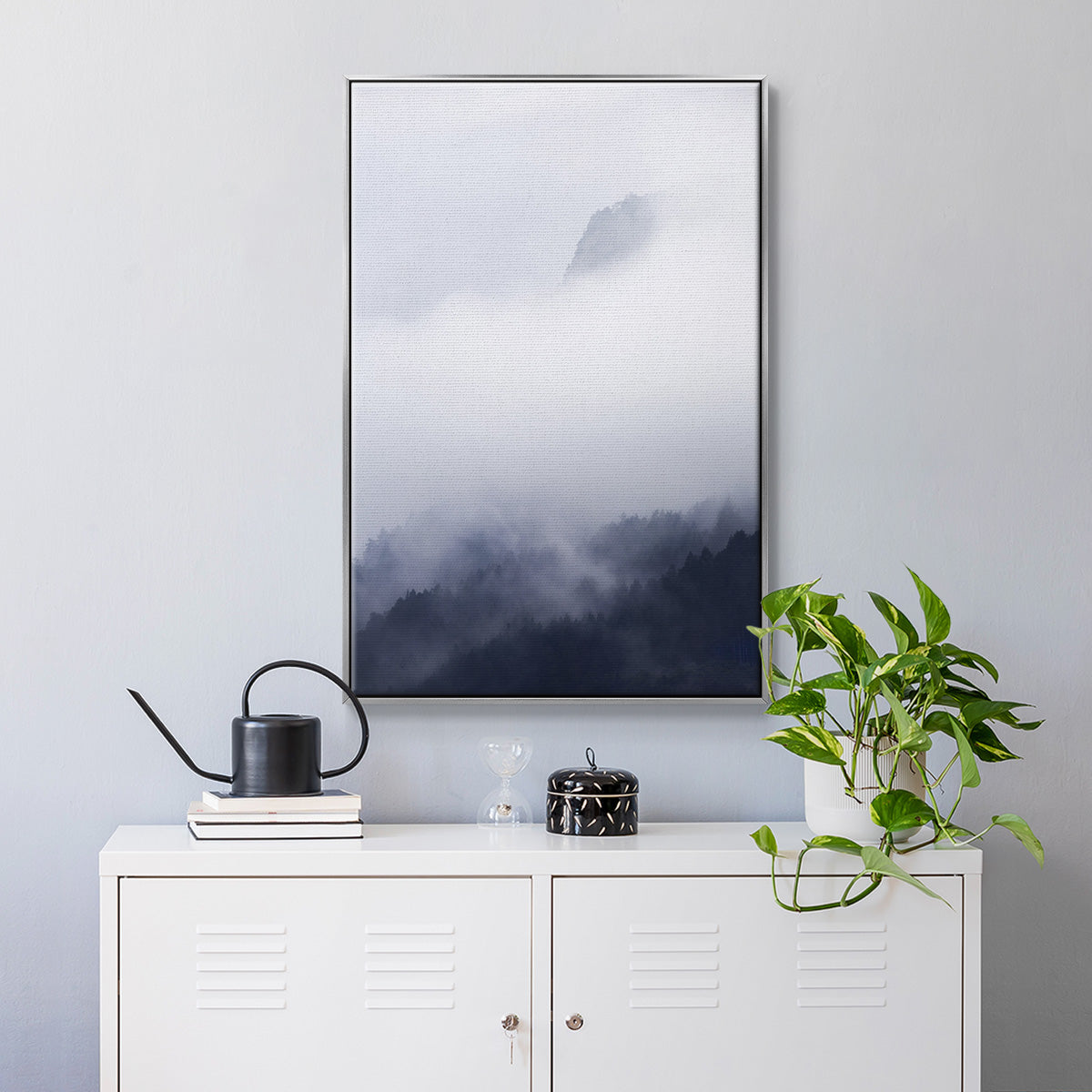 Above the Clouds - Floater Framed Canvas Print
