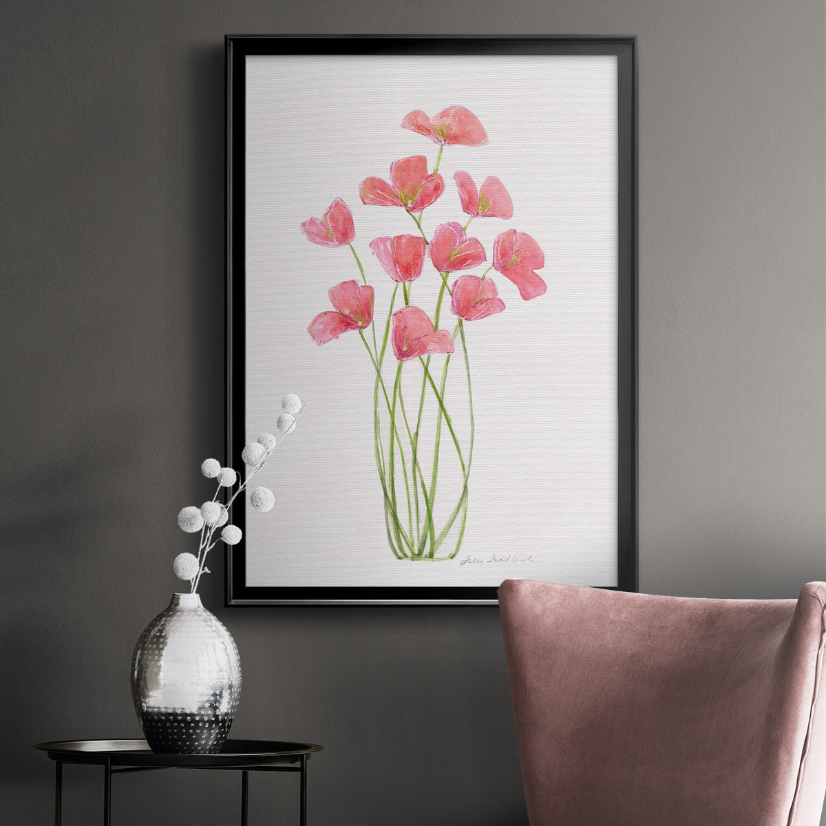 Intertwined Bouquet I - Modern Framed Canvas Print