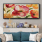 Jardin Rouge - Floater Framed Canvas Print