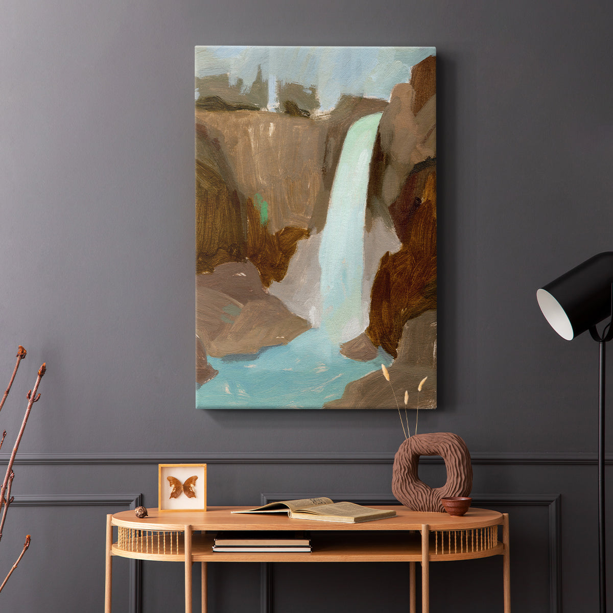 Turquoise Falls II - Canvas Art Print