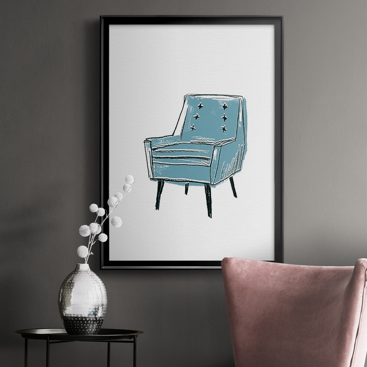 Take a Seat X - Modern Framed Canvas Print