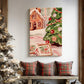 Manger of Tinsel-Gold Wreath - Canvas Art Print