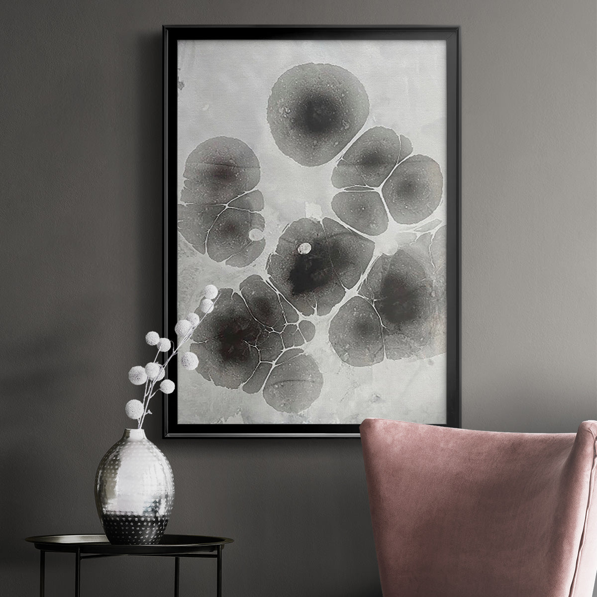 Marbling V - Modern Framed Canvas Print