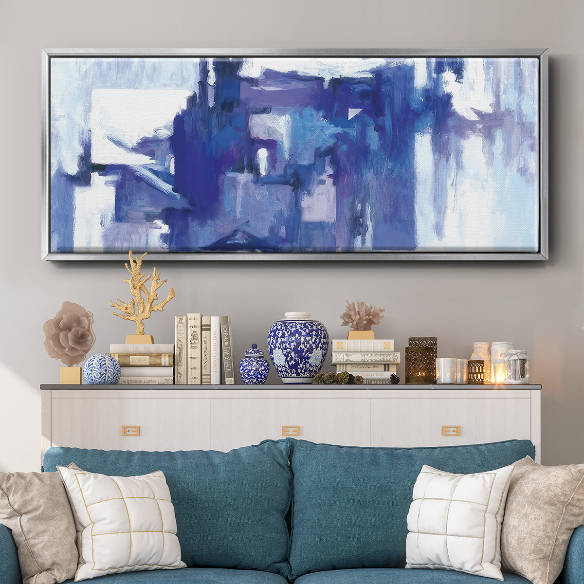 City Walk - Floater Framed Canvas Print