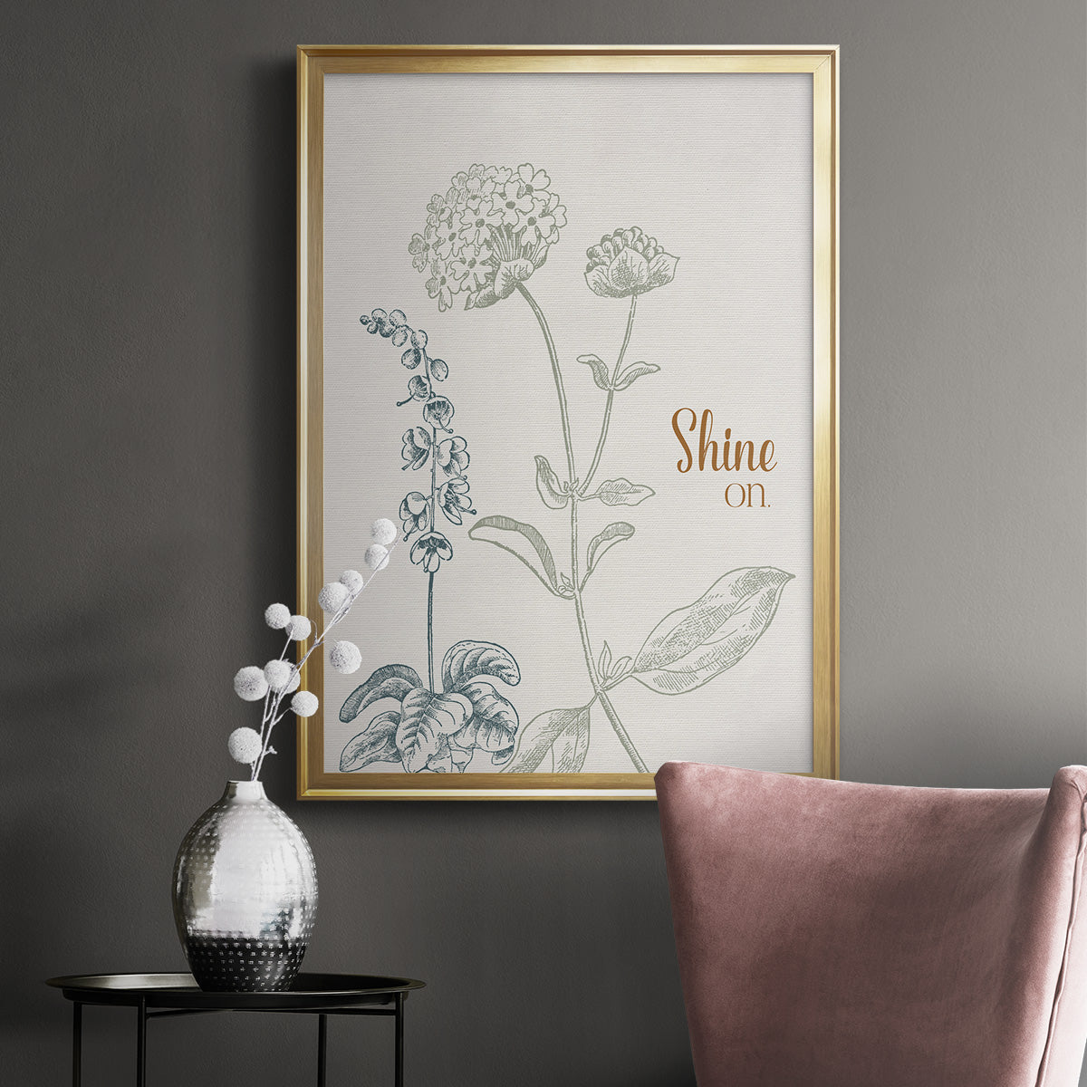 Shine On - Modern Framed Canvas Print