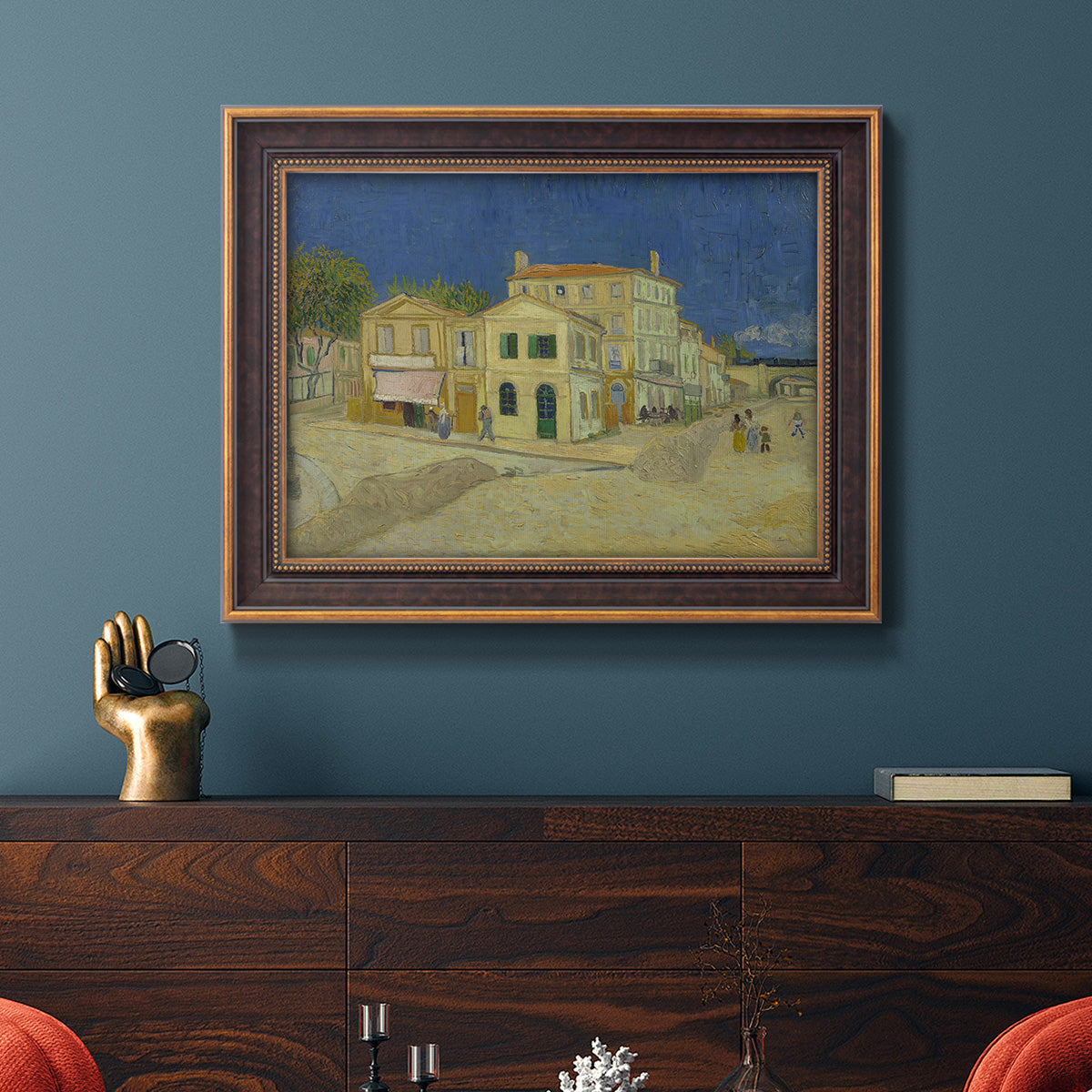 The Yellow House - Ornate Framed Canvas Print