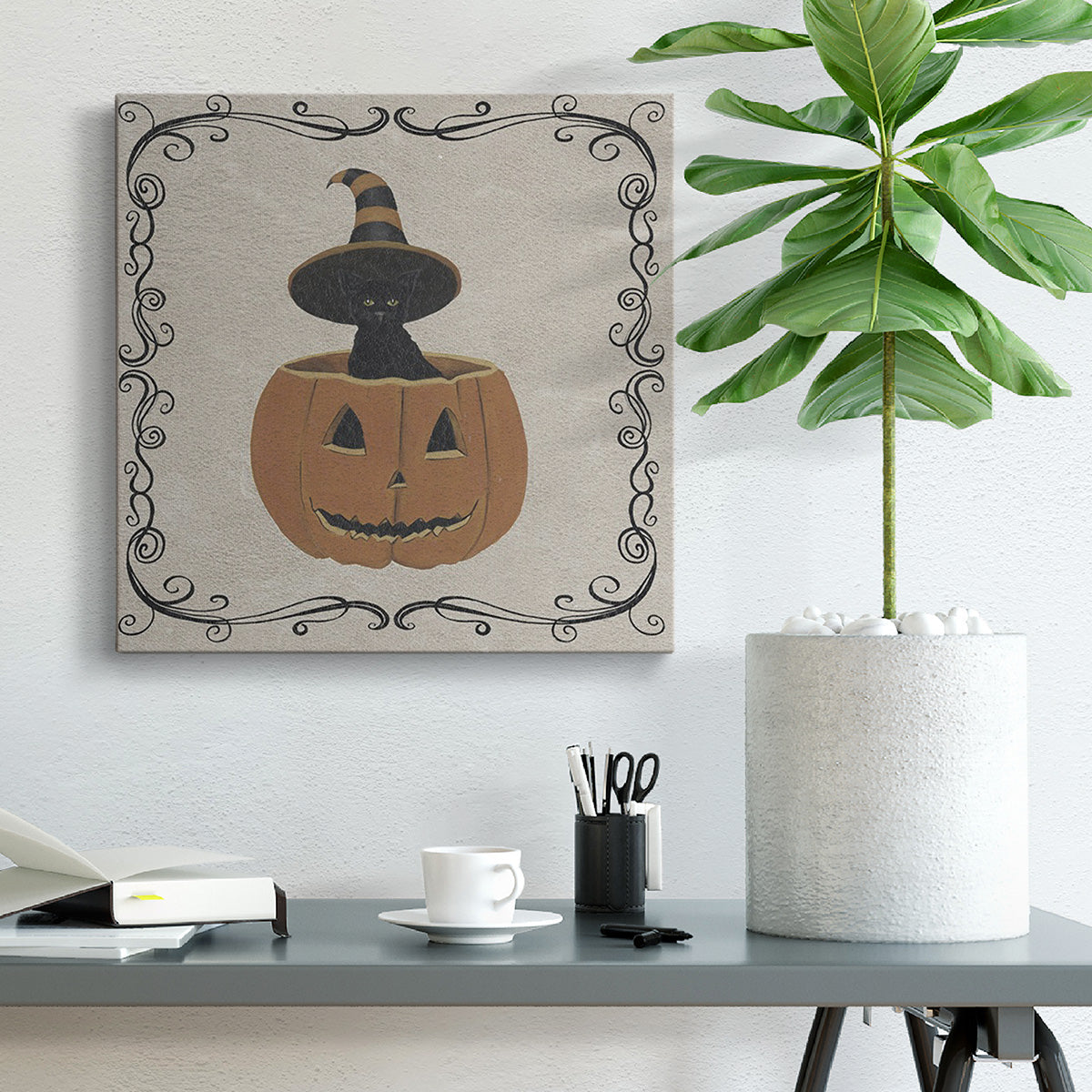 Vintage Halloween Collection H-Premium Gallery Wrapped Canvas - Ready to Hang