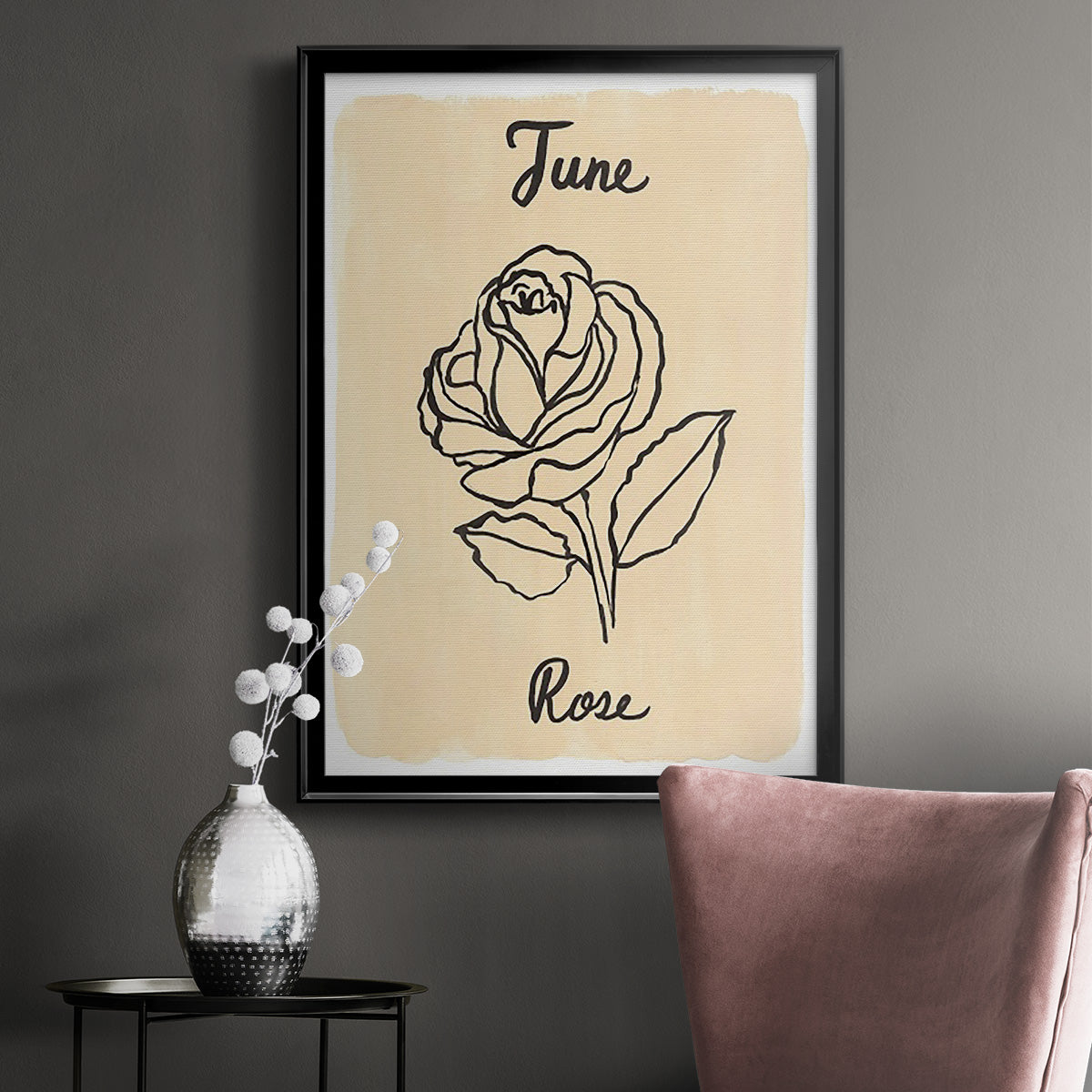 Birth Month VI - Modern Framed Canvas Print