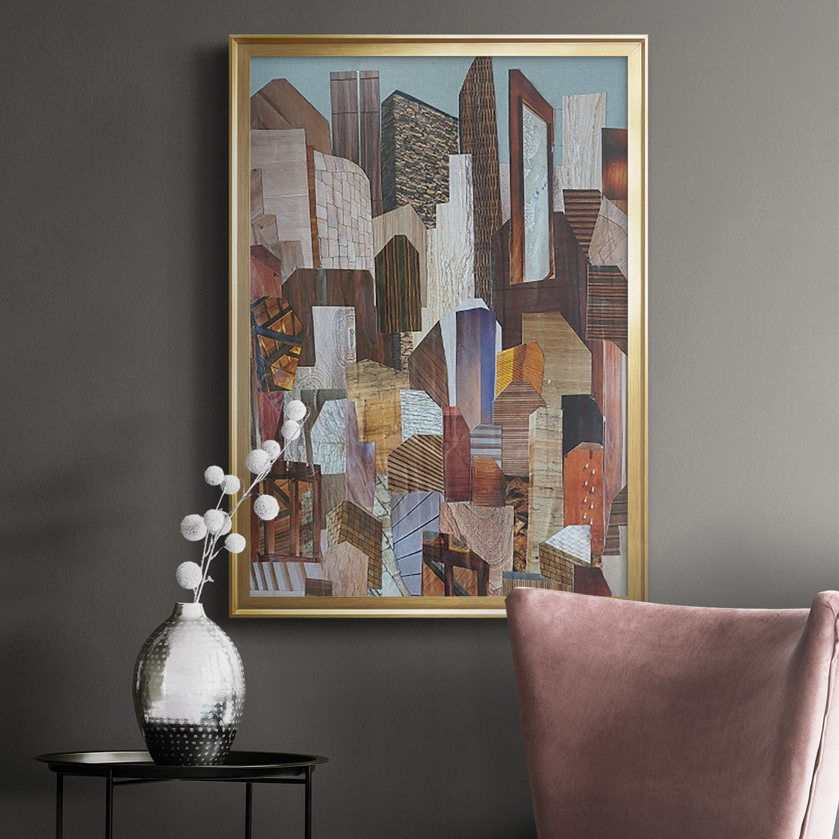 Metropolis - Modern Framed Canvas Print