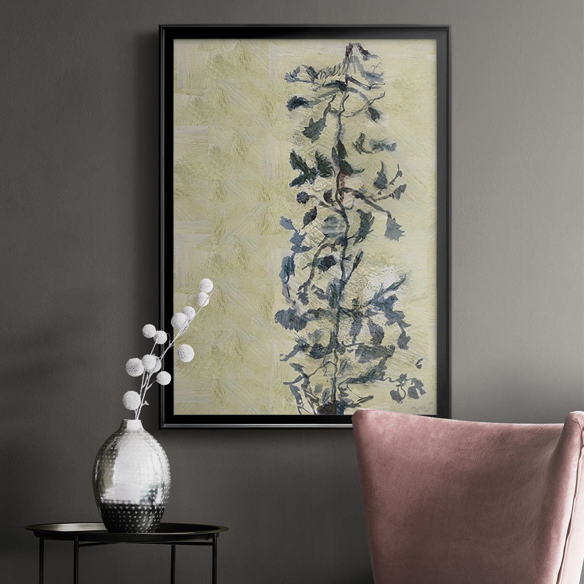 Chinoiserie 2 Tan I - Modern Framed Canvas Print