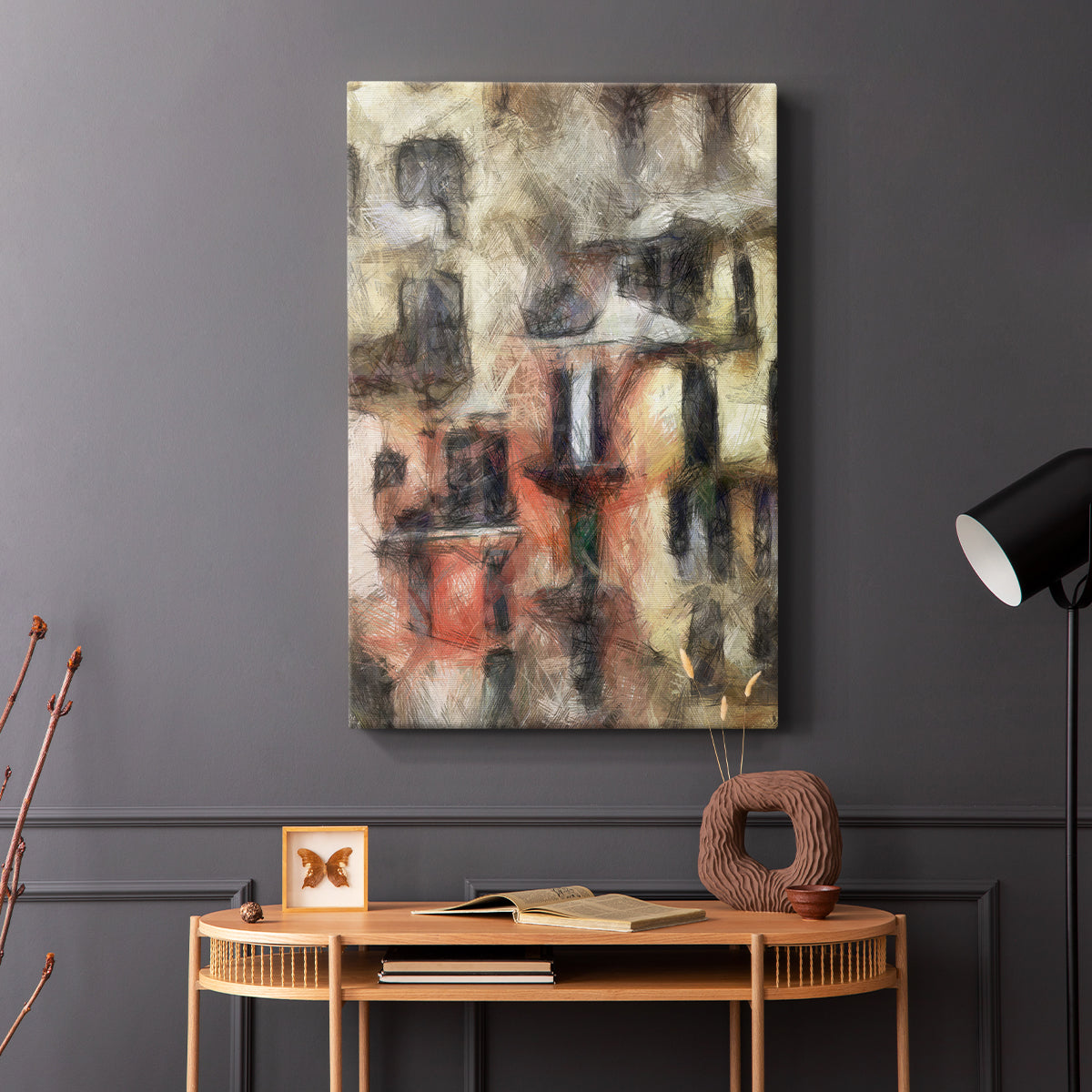 Stacked Houses I - Canvas Art Print