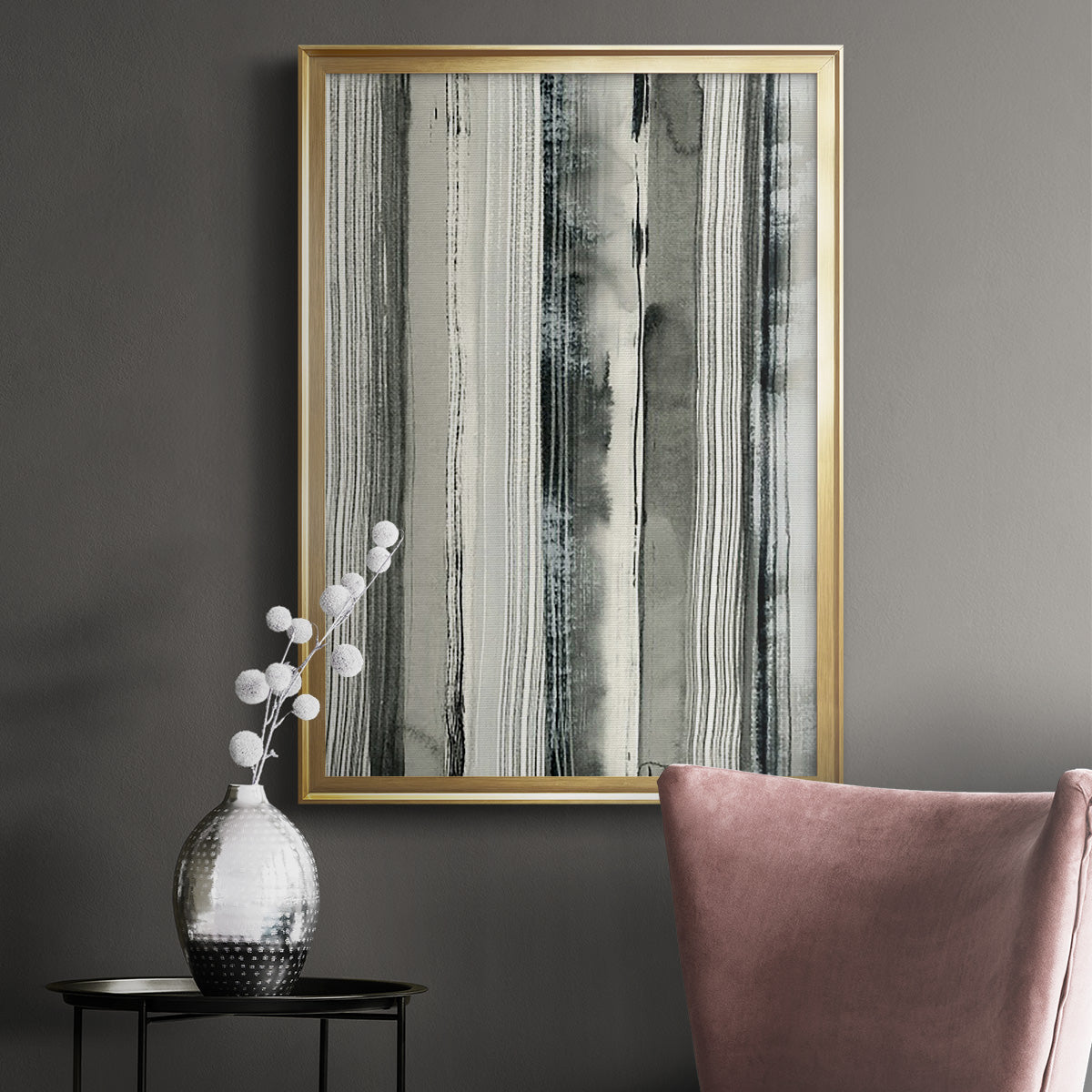 Differing Parallels I - Modern Framed Canvas Print