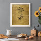Gold Sketch Botanical II - Barnwood Framed Canvas Print