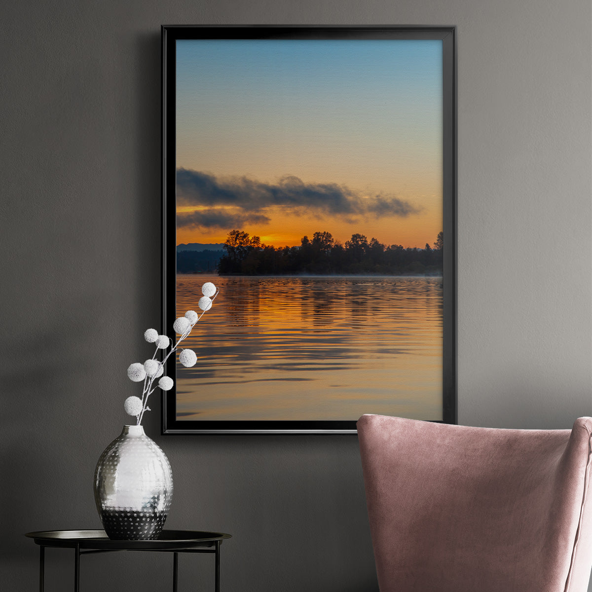 Molten Gold - Modern Framed Canvas Print