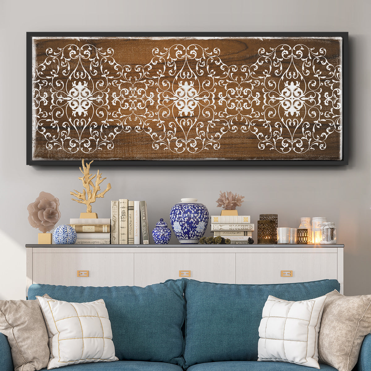 Boho Panel - Floater Framed Canvas Print