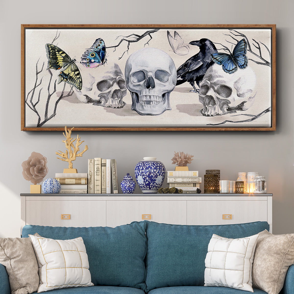Nevermore Collection D - Floater Framed Canvas Print