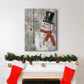 Joy To The World Snowman Premium Gallery Wrapped Canvas - Ready to Hang