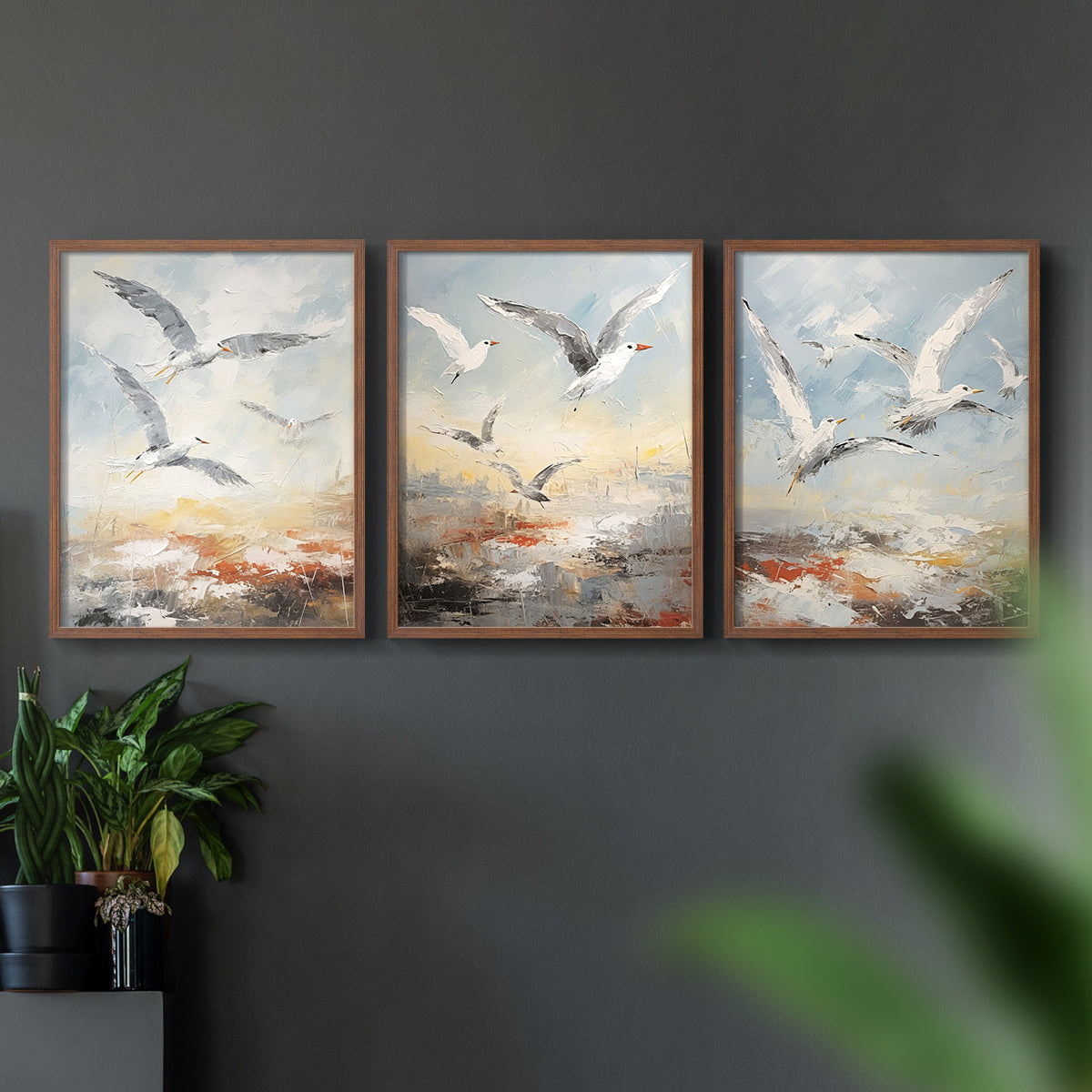 Sea and Shore Series CII - Restickable Framed Art Set