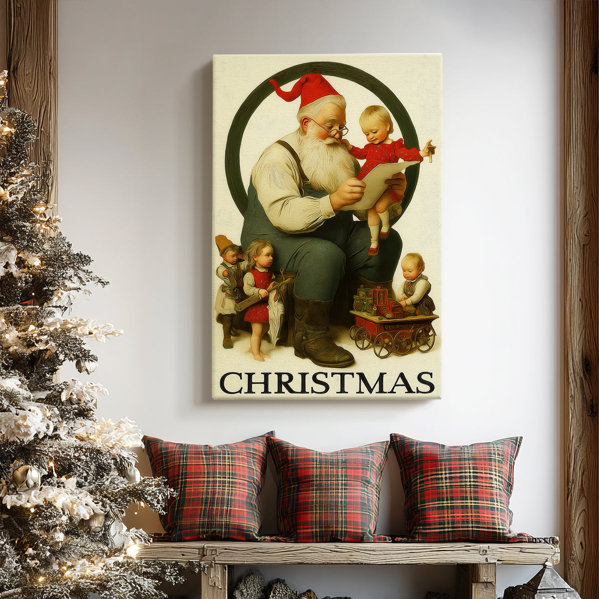 Warm Lantern Carols at Dawn - Canvas Art Print