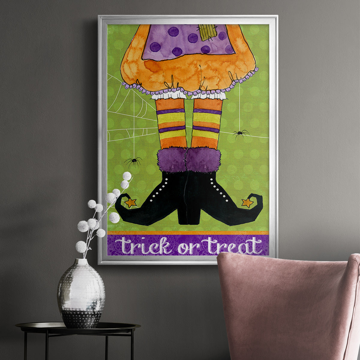Trick or Treat - Modern Framed Canvas Print