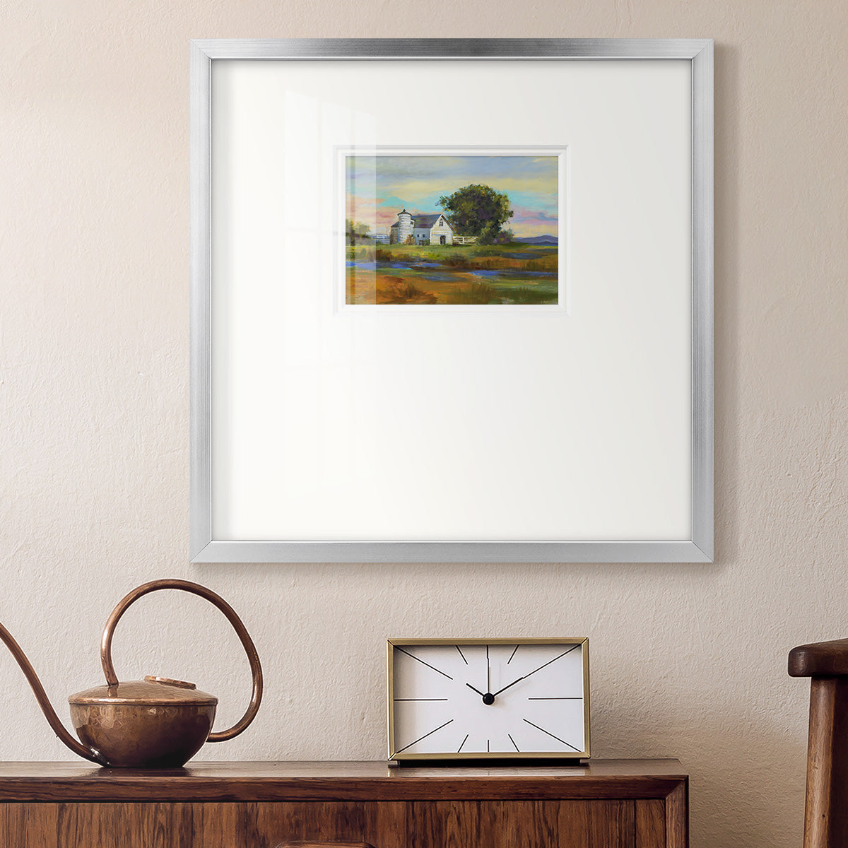 Down by the Barn Premium Framed Print Double Matboard