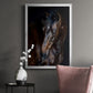 Sunlit Horses I - Modern Framed Canvas Print