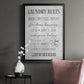 Neutral Laundry Rules - Modern Framed Canvas Print